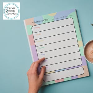Simple, Colorful Printable Weekly Planner | PDF Instant Download | Multi-Colored