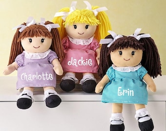 Personalized Mini-Me Little Sister Rag Doll - Soft Plush Doll - Baby Sister Gift for Kids