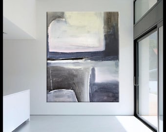 Groot, origineel, eigentijds abstract wanddecoratieschilderij van Libby Emi Fine Art