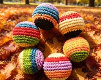 Handgefertigter gehäkelter Hacky Sack, Footbag Stressball, Jongleurball, Klassenzimmer Sensorisches Spielzeug, Zappelspielzeug, Outdoor-Spielspielzeug für Kinder, Sommercamp PartyFavor