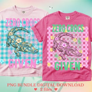 Gingham Zero Crocs gegeben Alligator PNG Bundle - Sofortiger Download Später Gator Design