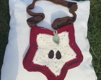 Handmade Crochet Apple Tote Bag