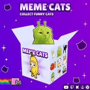Meme Cats Blind Box Twitch Chat Widget | StreamElements Collecting Game for OBS, YouTube & Kick