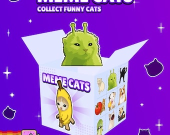 Meme Cats Blind Box Twitch Chat Widget | StreamElements Collecting Game for OBS, YouTube & Kick