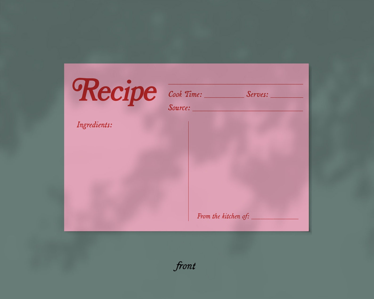 Recipe Card Printable Recipe Card 4x6 Recipe Cards Wes Etsy recipe-card-printable-recipe-card-4x6-recipe-cards-wes-etsy