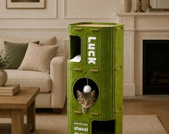 Premium vilten krabpaal 91 cm – Moderne kattentoren met kattenholen en ingebouwde kraboppervlakken, robuust kattenmeubel voor binnen