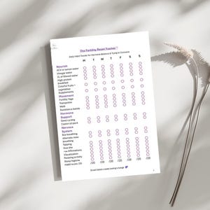 Planificador de hábitos de fertilidad en PDF / Rastreador diario de bienestar para intentar concebir / Planificador imprimible Fertility Reset™ / Planificador para intentar concebir / Descarga instantánea