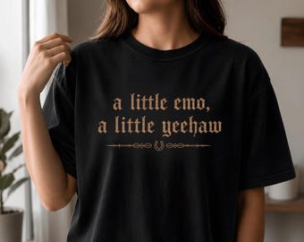 Western Emo Graphic tee, Garment Dyed Comfort Colors 1717