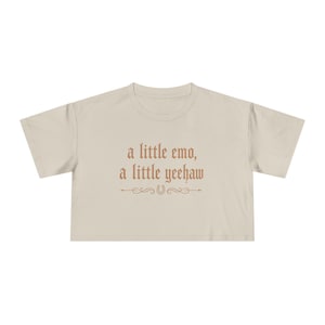 Emo Cowgirl Crop Shirt, A Little Emo A Little Yeehaw Crop Tee, Western Gothic Shirt, Vintage Cowgirl Graphic Tee, Country Emo Aesthetic Bone