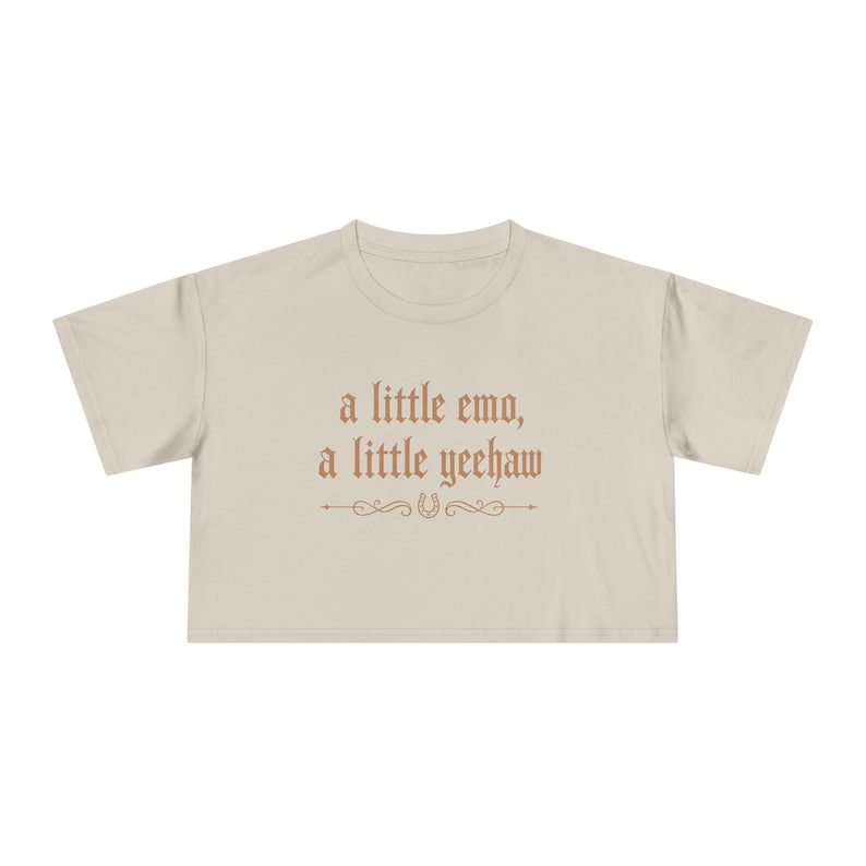 Emo Cowgirl Crop Shirt, A Little Emo A Little Yeehaw Crop Tee, Western Gothic Shirt, Vintage Cowgirl Graphic Tee, Country Emo Aesthetic Bone