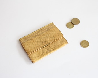 Monedero de cuero vintage piel de serpiente, cartera de cuero beige, maletín en relieve, cartera de piel de serpiente, embrague de cuero