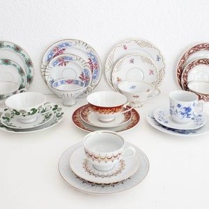 Vintage German Porcelain Tea Cup Sets: Collectible Coffee Cups