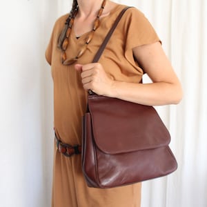 Brown Leather Shoulder Bag for Women