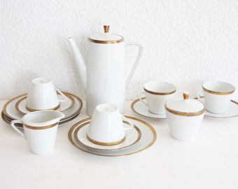 Seltman Weiden Coffee Set with golden rim Vintage