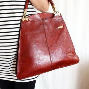 Cognac brown leather Tote Bag for women, Bag with Handles, Tan Leather Bag, Leather Purse, Elegant Leather Bag, Handle Bag, womens bag purse