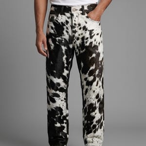Cow print pants cowboy - Etsy 日本
