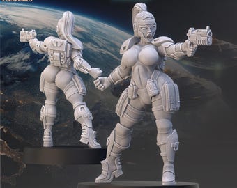 Earth Defense - Female Operative with Pistol by Across the Realms