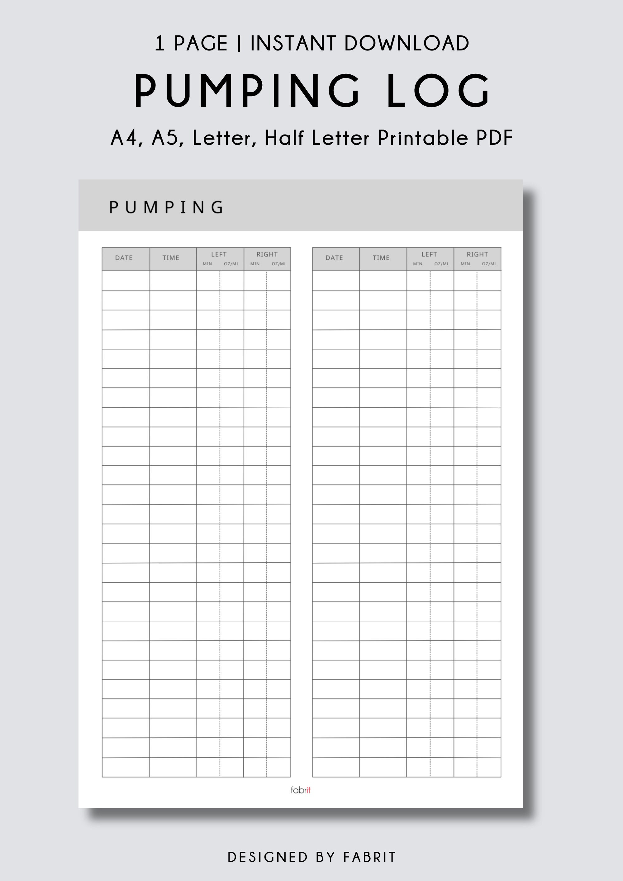 minimal-pumping-log-a4-a5-letter-half-letter-printable-pdf-breast-pump-tracker-new-mom-and-newborn-baby-schedule-breastfeeding-etsy