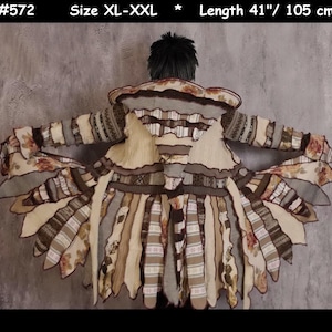 Upcycled Sweater Elf Coat: Boho Hippie Patchwork, XL-XXL