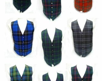 Schotse Hoogland Schotse Hooglander gilet biascut 5 knopen kilt vest bruiloft kilt vest beschikbaar Schotse Hooglanders 50+