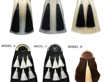Horse Hair Sporran Scottish Highland Marching Band Military Premium Long Hair Sporrans Bagpiper kilt Sporran