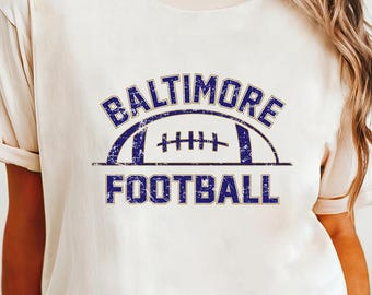 Baltimore Football Comfort Colors T-shirt, Baltimore Football Vintage Style Shirt, Baltimore Sport Gifts, Football Fans Shirts