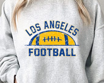 Los Angeles Football Crewneck Sweatshirt, Los Angeles Football Vintage Style Sweater, Los Angeles Sport Gifts, Football Fans Sweatshirts