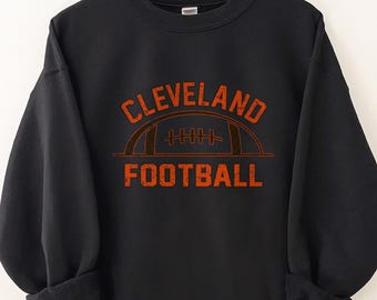 Cleveland Football Crewneck Sweatshirt, Cleveland Football Vintage Style Sweater, Cleveland Sport Gifts, Football Fans Sweatshirts