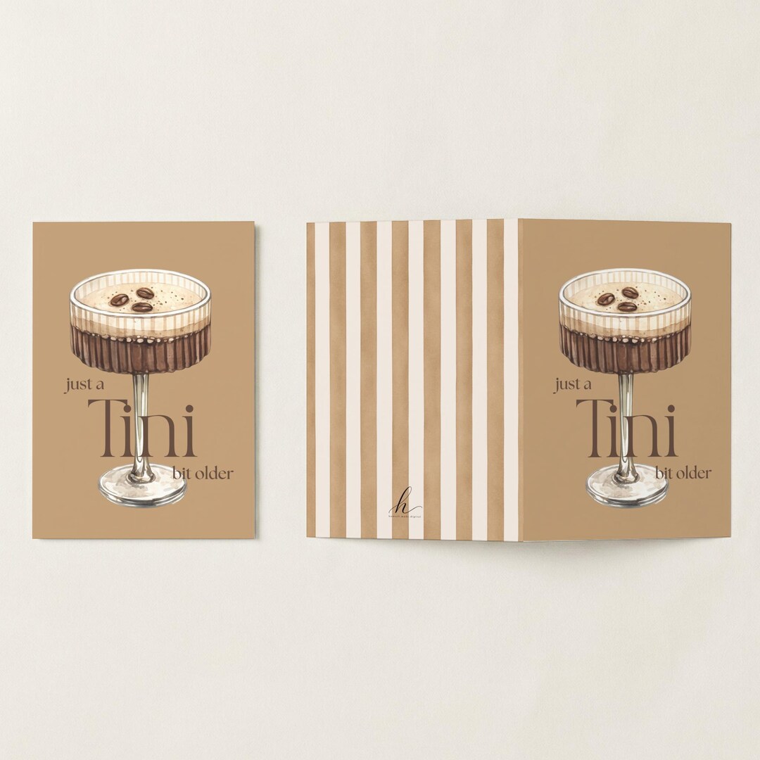 Funny Espresso Martini Birthday Card | Trendy Printable Card - Etsy ...