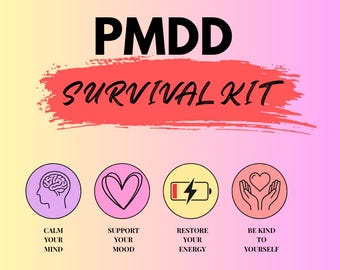 PMDD Survival Kit Printable / Reset Planner / Low Energy Self Care Guide