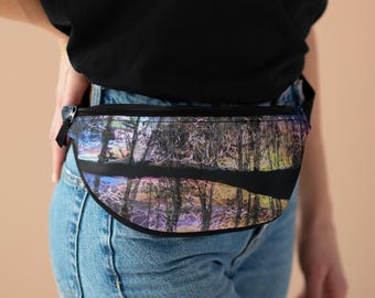 Michigan Lake Sunset Abstract Scribble Fanny Pack
