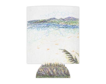 Jamacain Beach Scribble Abstract Can Cooler