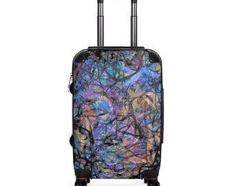 Vibrant Multi Color Abstract Suitcase