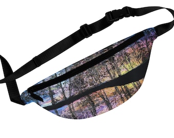 Michigan Lake Sunset Abstract Scribble Fanny Pack