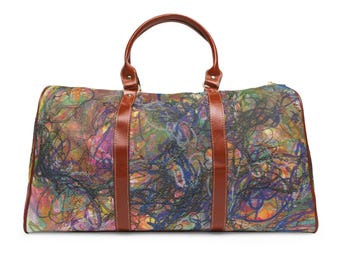 Mod Abstract Scribble Waterproof Travel Bag