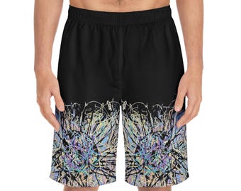 Splat Scribble Men's Board Shorts (AOP)