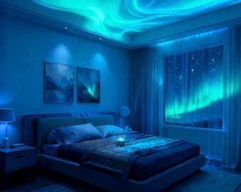 Aurora USB draaibare LED-tafellamp – Meerkleurige sfeerverlichting voor slaapkamer, woonkamer en moderne inrichting