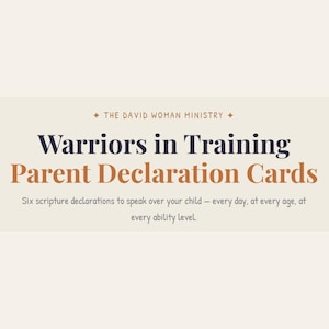 Warriors in Training: Parent Declaration Cards - Scripture Cards for Special Needs - Down syndrome - Printable Instant Download