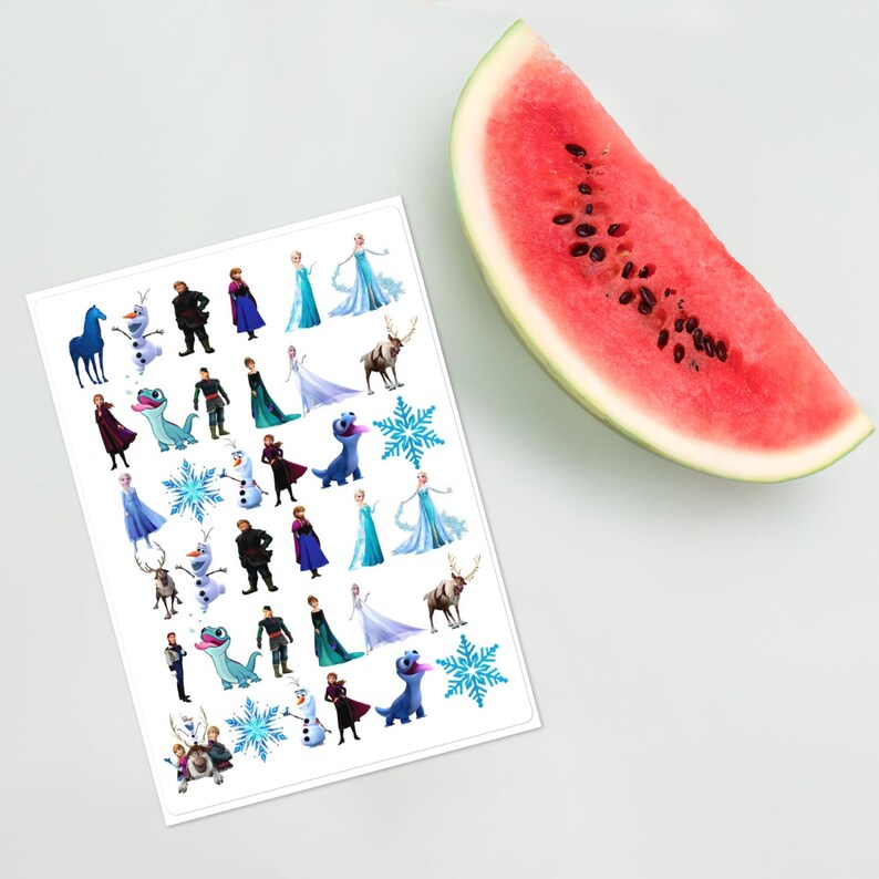 Frozen Anna and Elsa Sticker Sheet,waterproof Kids Stickers,ice ...