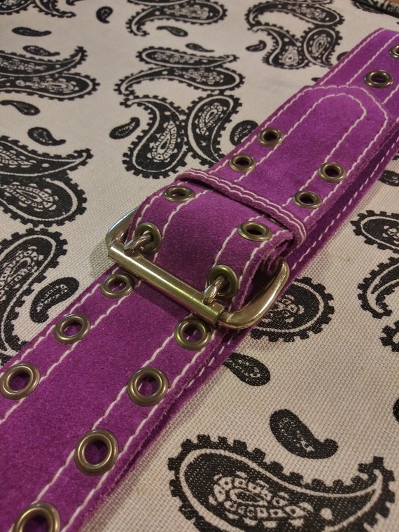 1960s/1970s Purple Suede Belt