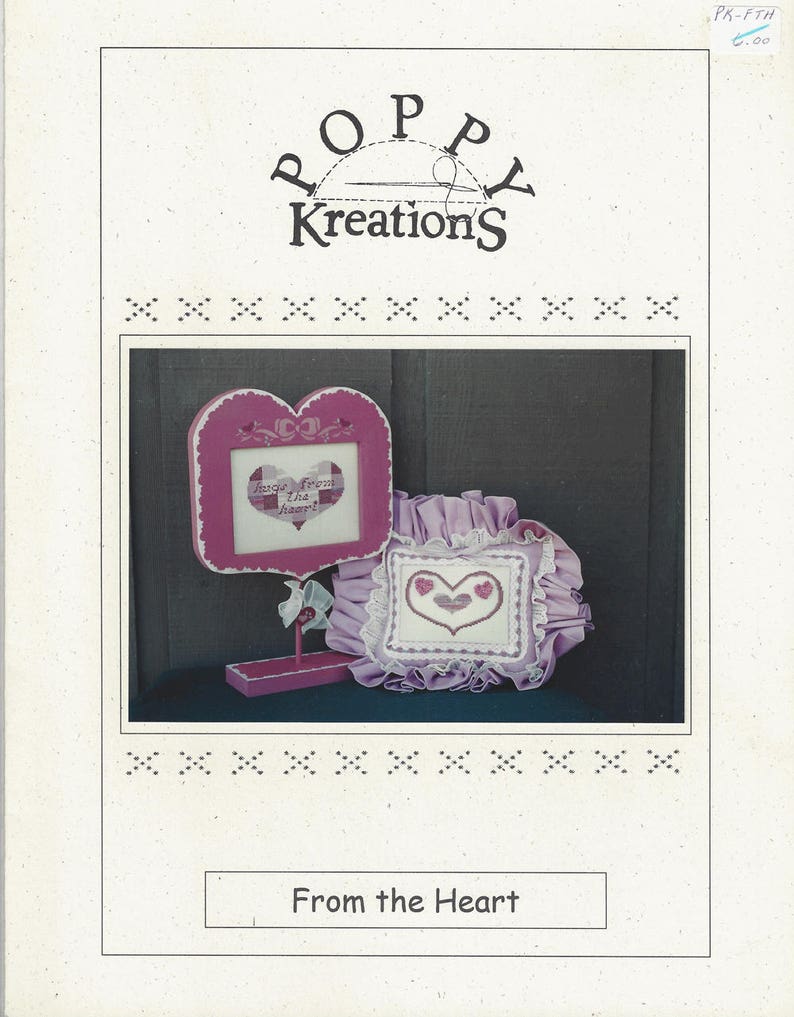 Clearance From the Heart Counted Cross Stitch Chart by Poppy Kreations