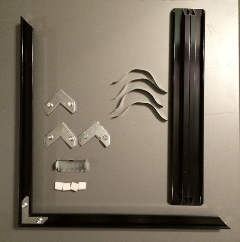 Do-It-Yourself Square Black Metal 1/4 Frame & Supplies | Etsy
