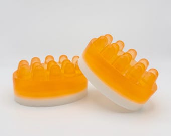Orange Vanilla Amber Goat Milk Soap – Handcrafted Moisturizing Soap Bar with Jojoba Oil – Warm Citrus Artisan Soap – Self Care Gift