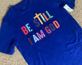 Kinder T-shirt – 'Be Still and Know' Psalm 46:10 graphic T-shirt