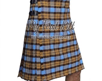 Kilt escocés OUTLANDER Tartán de 8 yardas para hombre - Kilt de tartán pesado de 16 oz - Kilt Highlander hecho a medida - Kilt artesanal de primera calidad