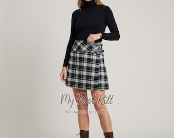 Schottischer Schottenkaro Damen Mini Rock - Klassischer Faltenrock für Frauen - Benutzerdefinierte 70+ Tartan Farben - Premium Handgemachter Tartan Rock