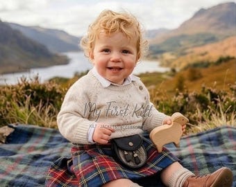 Schottische Tartan Kilts für Kinder - Traditioneller Tartan Premium Handgefertigter Kilt - Veranstaltungen & Feiern Geschenk