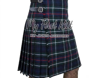 Falda escocesa Mackenzie Tartan - Falda escocesa de 8 yardas para hombre - Falda escocesa de tartán pesado de 16 onzas - Falda escocesa Highlander hecha a medida - Falda escocesa artesanal de primera calidad