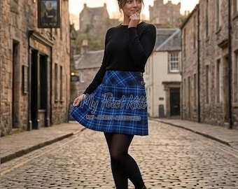 Schottischer Tartan Minirock für Frauen - Kurzer Billie-Rock - Made to Order - Frauen Sport Kilt - 100 Tartan Auswahlmöglichkeiten