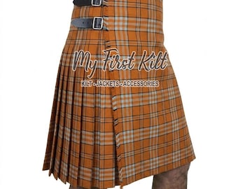 Tennessee Volunteer Tartan Scottish 8 Yard Kilt - Traditioneller Highlander Kilt für Männer - 16 Oz Tartan - Made to Order Kilt - Handgemachte Kilts